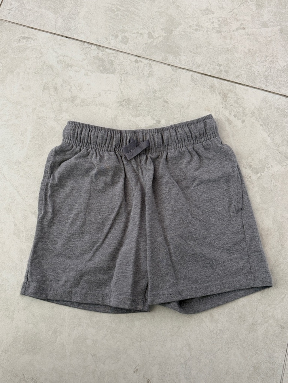 Cat & Jack Gray Kids Shorts with Aqua Logo Print